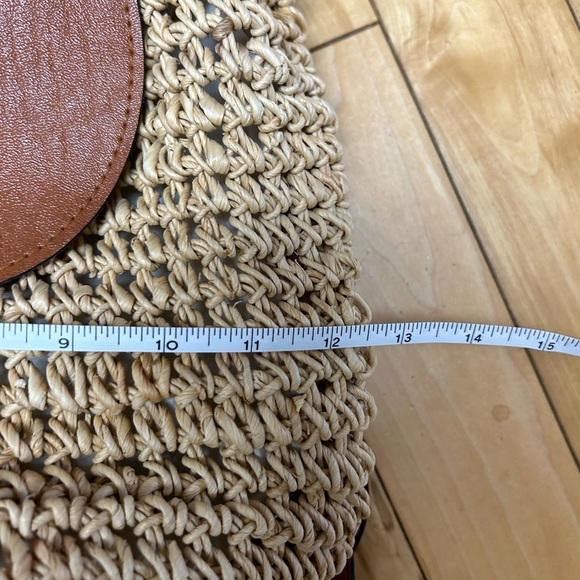 Boston Proper Tan and Cream Woven Backpack - Picture 8 of 10